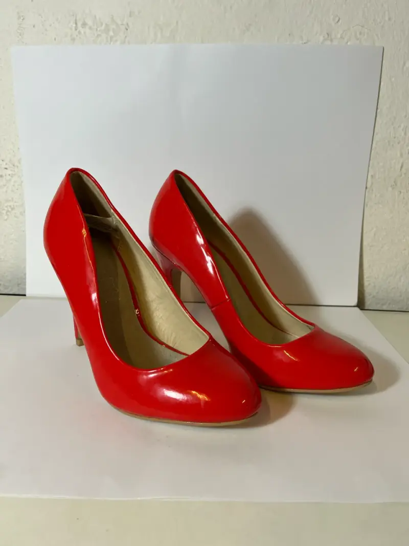 Zapatos de tacón rojo charol elegante TALLA 35 - 2