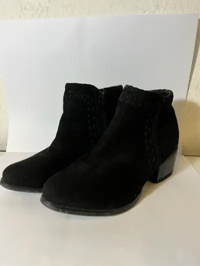 Botines negros de gamuza con cierre  TALLA 35 - miniatura 1