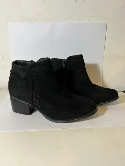 Botines negros de gamuza con cierre  TALLA 35 - miniatura 2