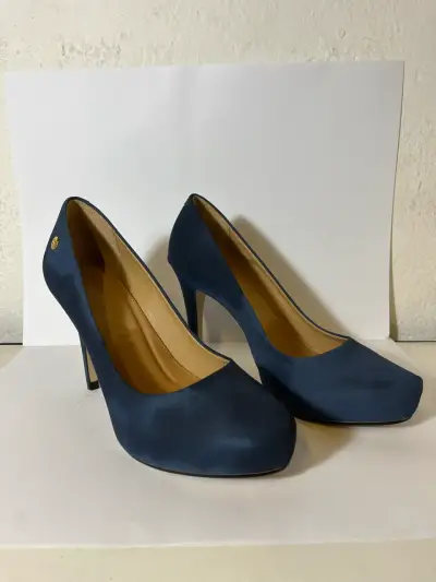 Tacones azul marino elegantes para mujer TALLA 35 - miniatura 1