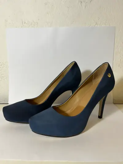 Tacones azul marino elegantes para mujer TALLA 35 - miniatura 2