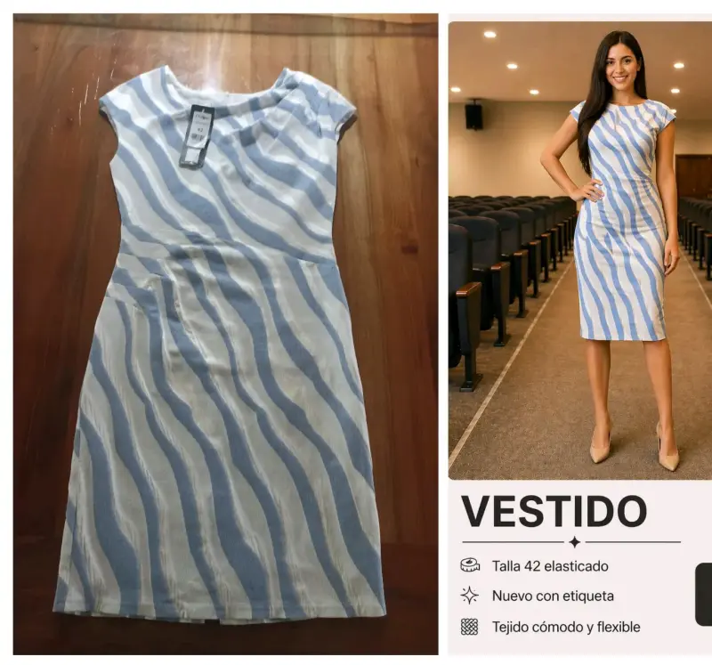 Vestido a rayas azul y blanco Craghoppers - 2