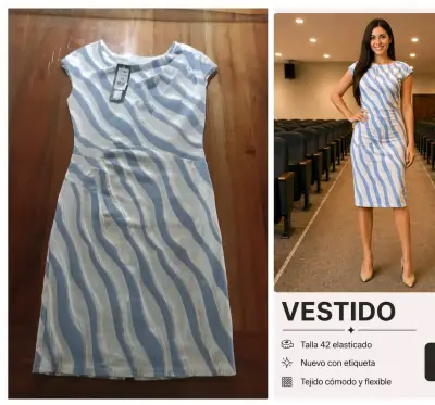 Vestido a rayas azul y blanco Craghoppers - miniatura 2