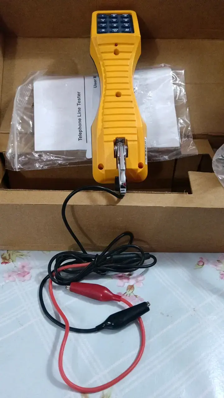 Probador de línea telefónica amarillo - 1