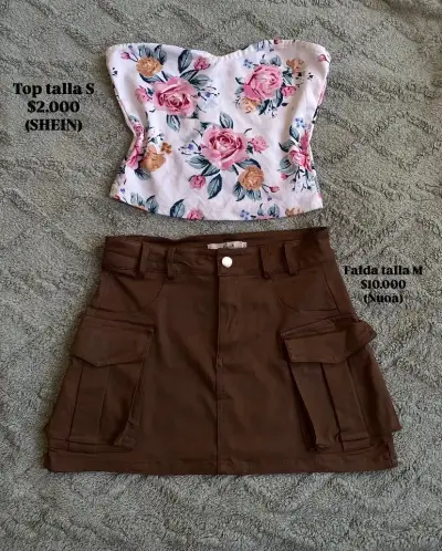 Vestido corto color terracota con volantes - miniatura 6
