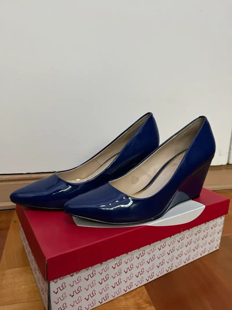 Zapatos de tacón azul elegantes - 4