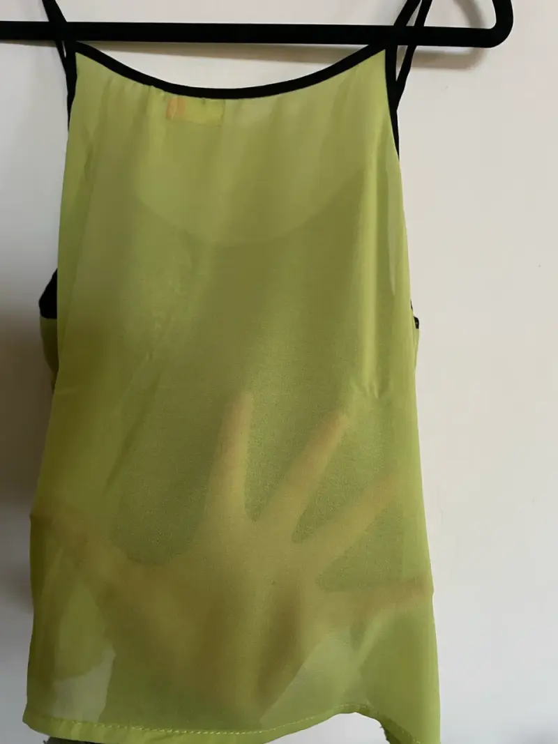 Blusa Fiorucci verde con tirantes - 6
