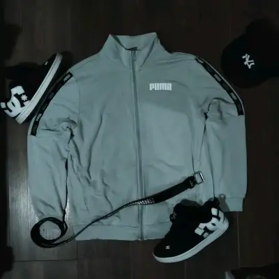 Poleron deportivo gris 🩶 PUMA 🩶 OG - miniatura 1