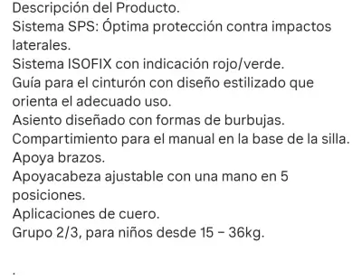 Butaca Premium Isofix Negra Infanti - miniatura 5