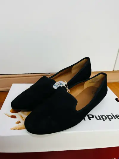 Zapatos planos negros de gamuza - miniatura 3