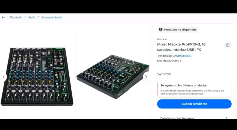 Consola de mezcla con efectos marca mackie - 5