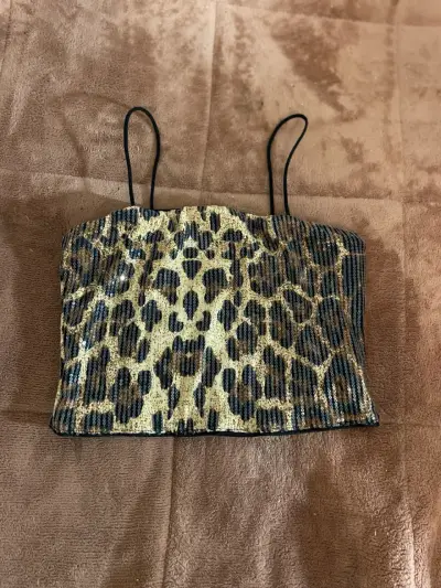 Top leopardo brillante - miniatura 1