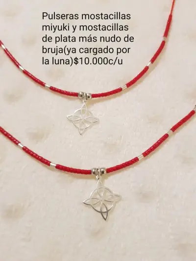 Pulsera de mostacillas miyuki y plata - miniatura 1