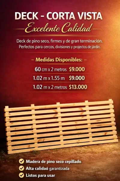Deck corta vista de pino seco - miniatura 1