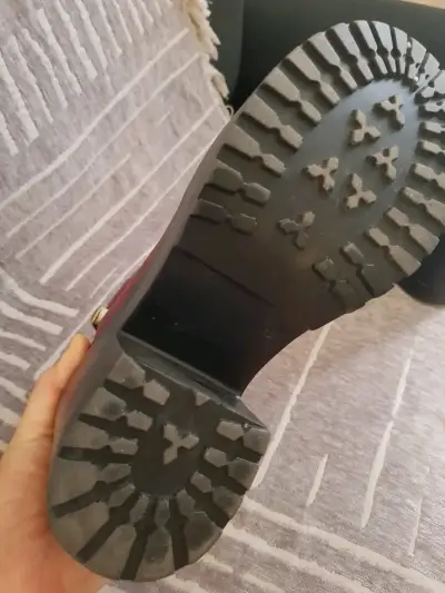 Botines burdeos con hebilla decorativa, talla 38 - miniatura 3