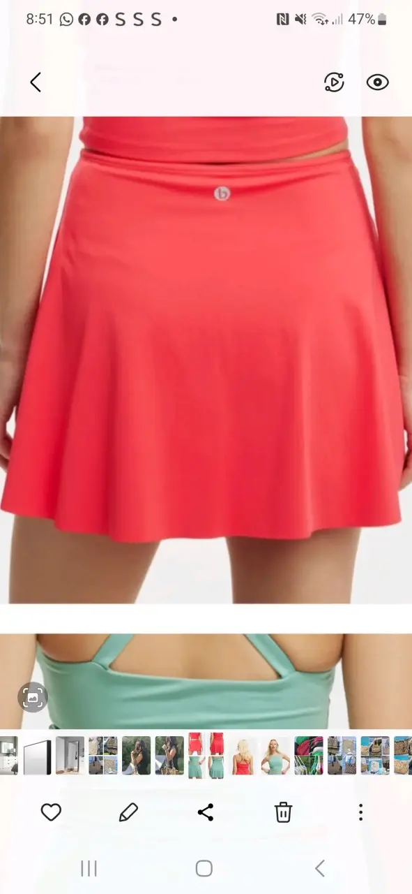 Falda deportiva coral para mujer - 2