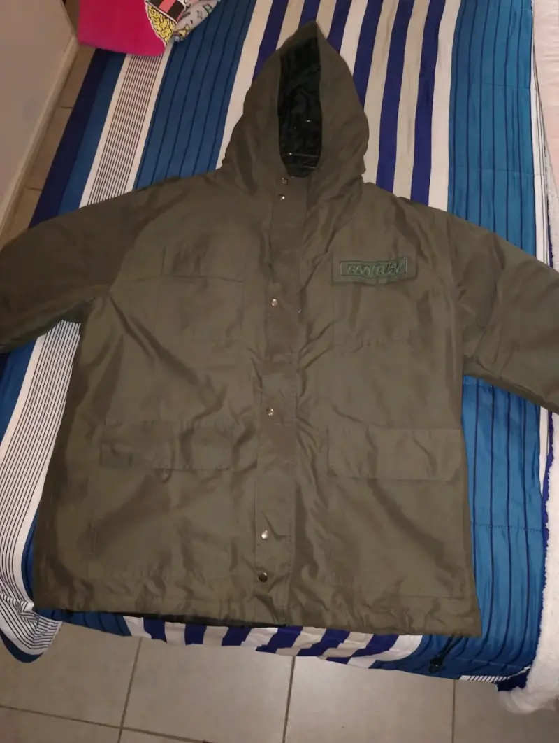 Parka verde GOD LEVEL con capucha para hombre - 1