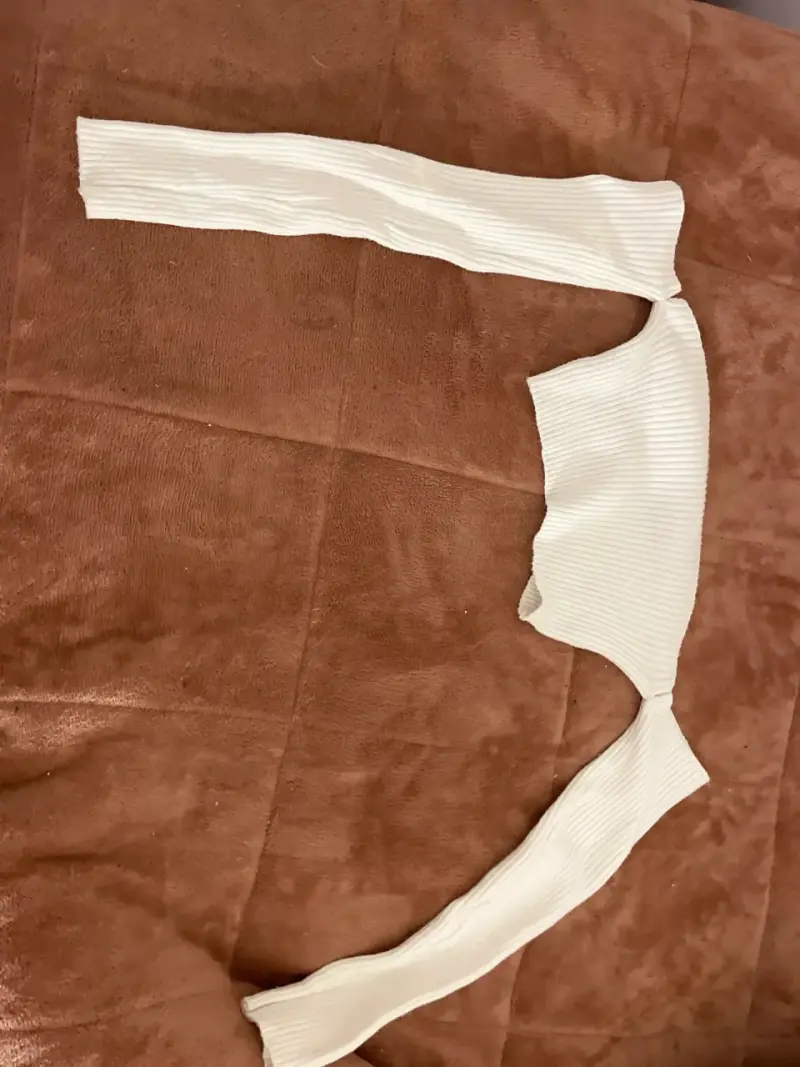 Top corto blanco de manga larga - 2