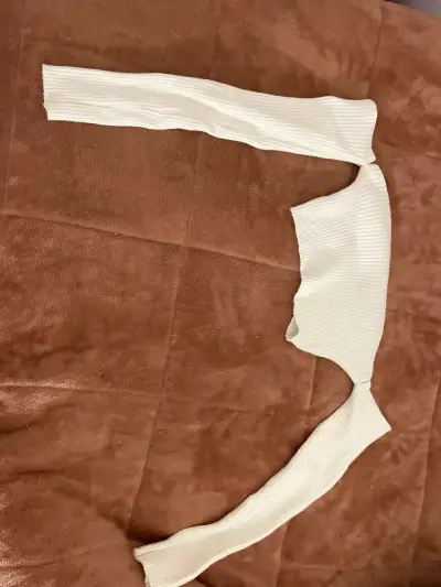 Top corto blanco de manga larga - miniatura 2