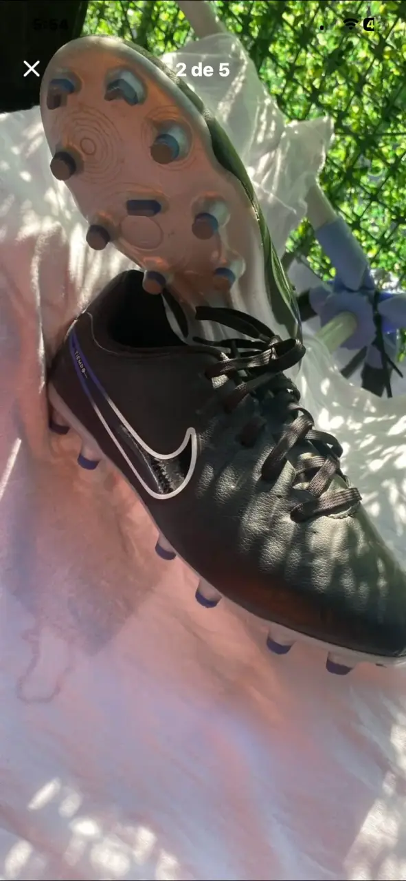 Botines de fútbol Nike Tiempo negros - 1