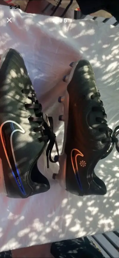 Botines de fútbol Nike Tiempo negros - miniatura 3