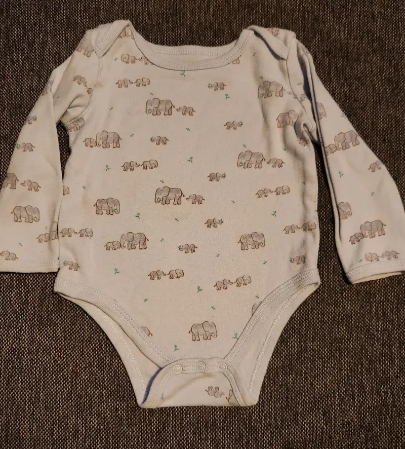 Body de bebé con estampado de elefantes - 1