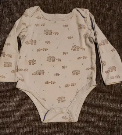 Body de bebé con estampado de elefantes - miniatura 2