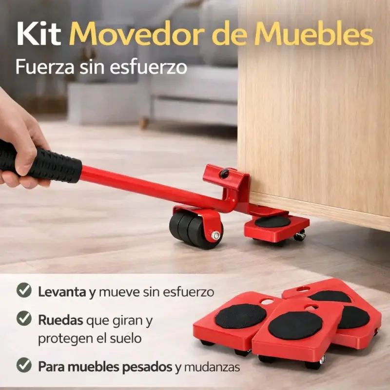 Kit Movedor de Muebles con Ruedas Giratorias