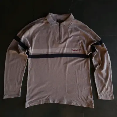 Polera Timberland manga larga beige - miniatura 1
