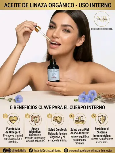 Aceite de linaza orgánico para uso interno - miniatura 1
