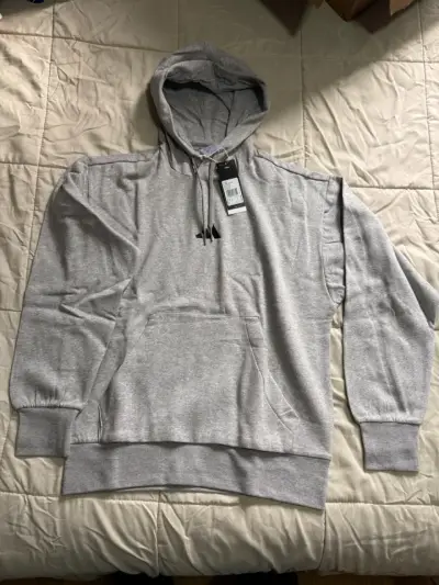 Polerón gris marca Adidas - miniatura 1