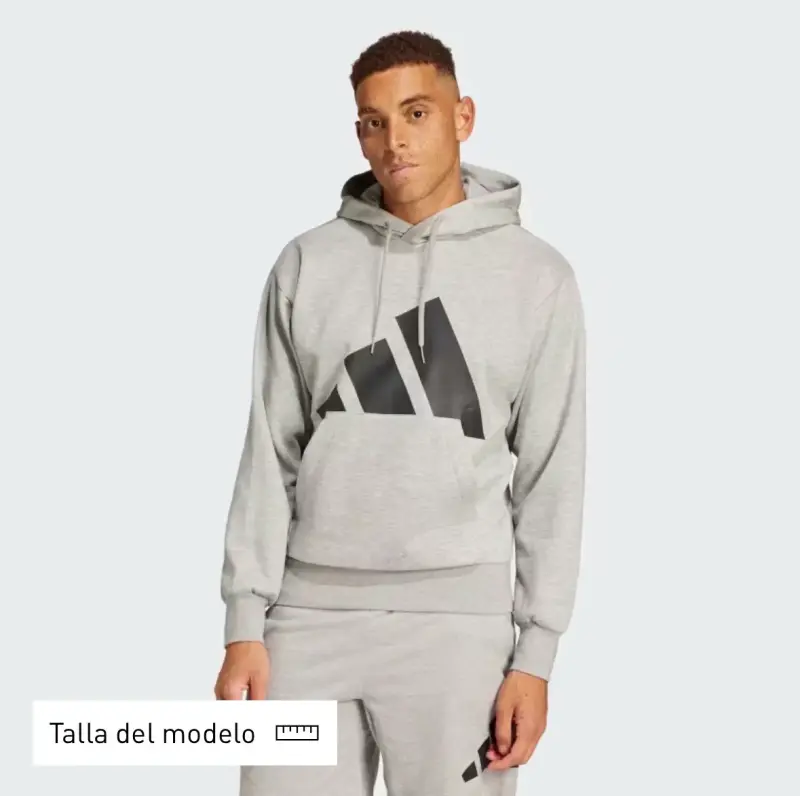 Polerón gris con capucha adidas - 3