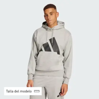 Polerón gris con capucha adidas - miniatura 3
