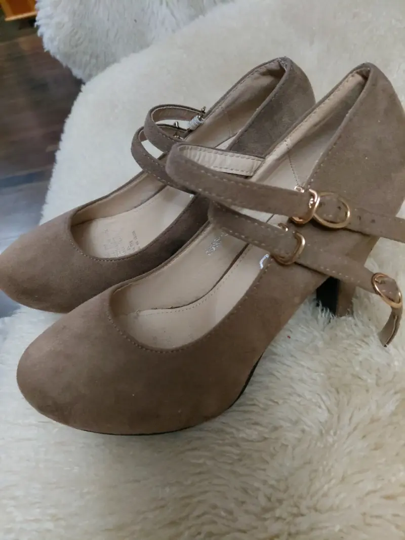 Botines de cuero marrón con plataforma - 3