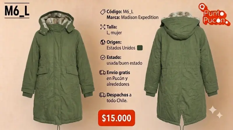 Parka Mujer Marca Madison Expedition, talla L