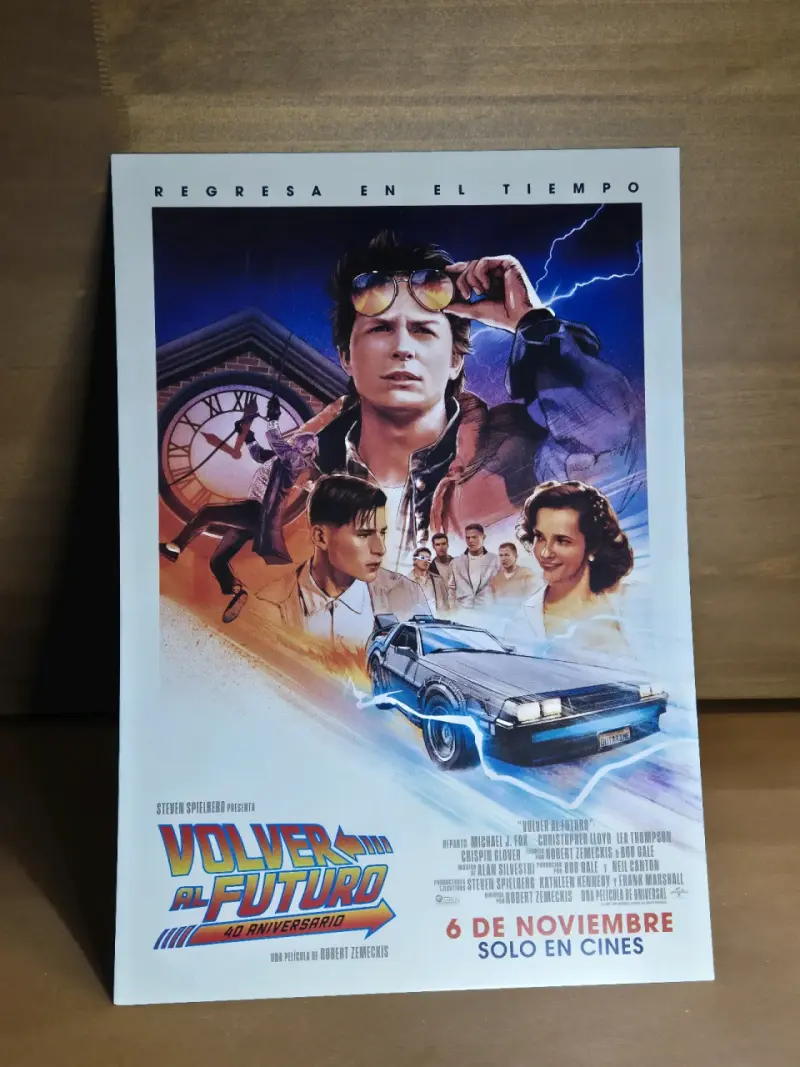 Mini afiche Volver al Futuro 40 Aniversario