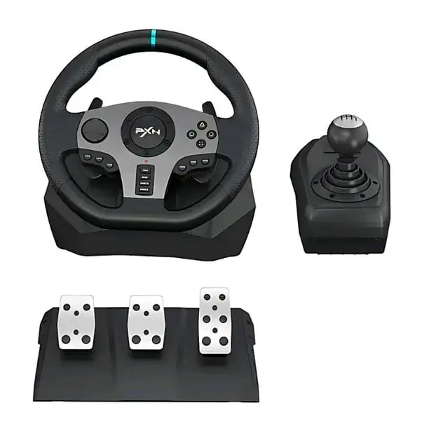 Volante de carreras PXN con pedales y palanca - 1