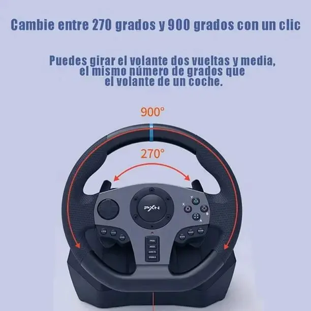 Volante de carreras PXN con pedales y palanca - 2