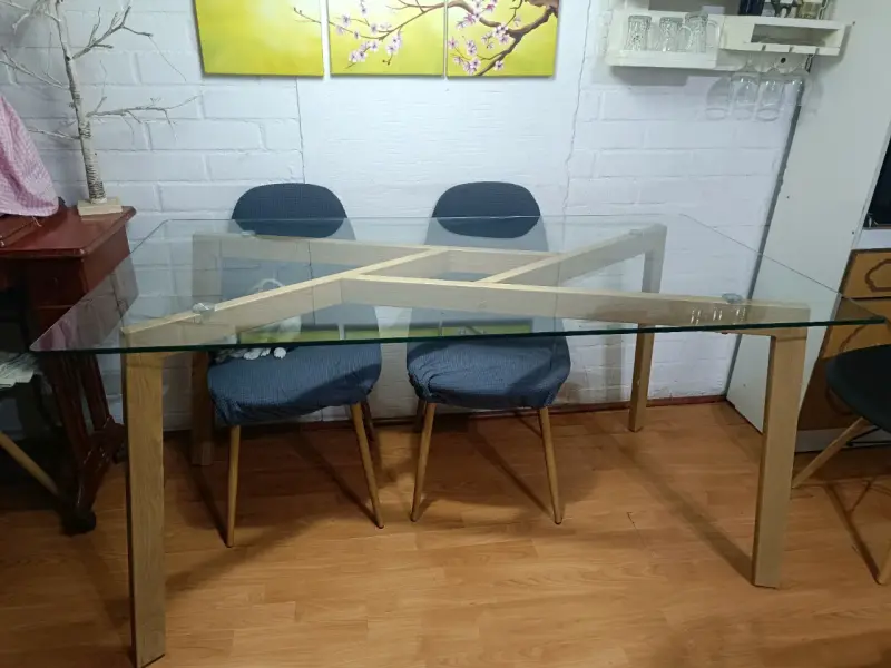 Mesa de comedor de vidrio 4 sillas - 3