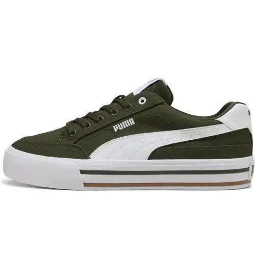 Zapatillas Puma verdes y blancas estilo casual