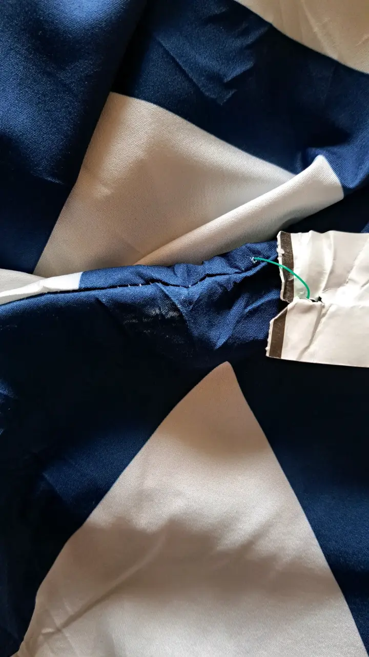 Vestido/bluzon largo estampado azul y blanco - 2