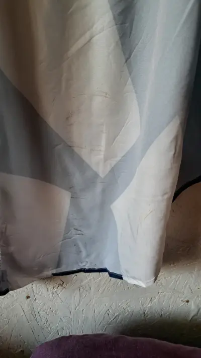 Vestido/bluzon largo  estampado azul y blanco - miniatura 3