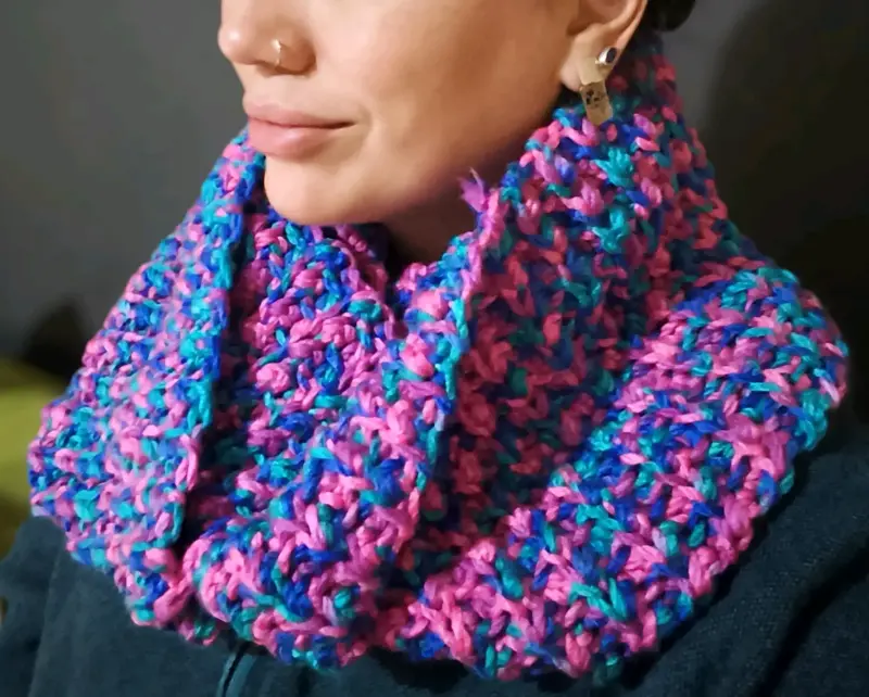 Cuello holgado de lana hipoalergénica tejida a cro - 1