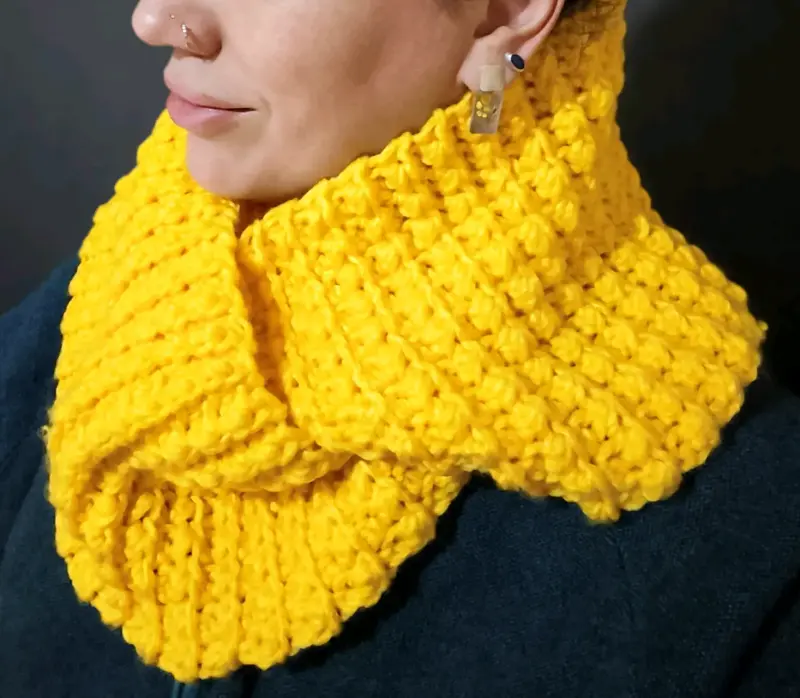 Cuello holgado de lana hipoalergénica tejida a cro - 3