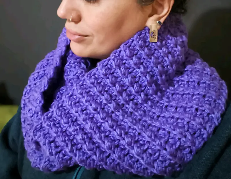Cuello holgado de lana hipoalergénica tejida a cro - 5