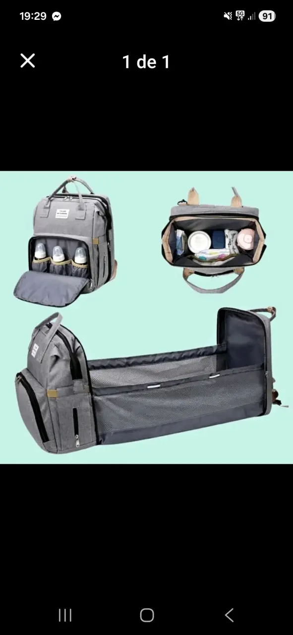 Mochila multifuncional para bebé con cuna portátil