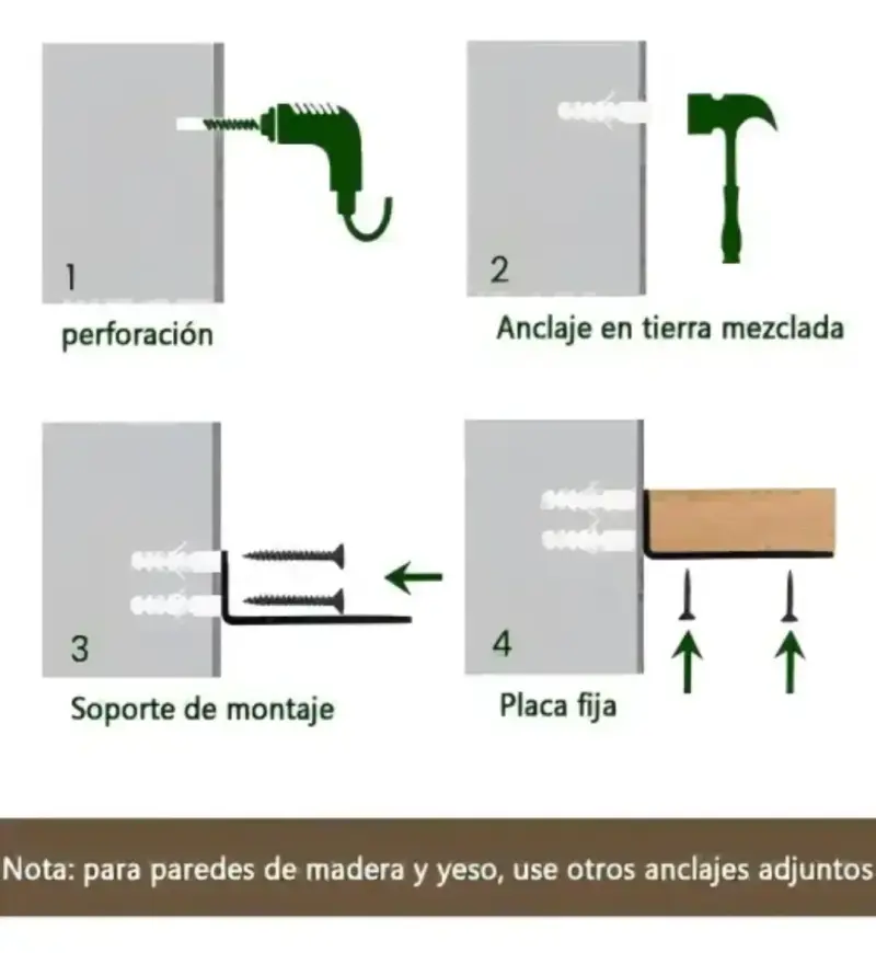 Soporte de estante de pared resistente - 5