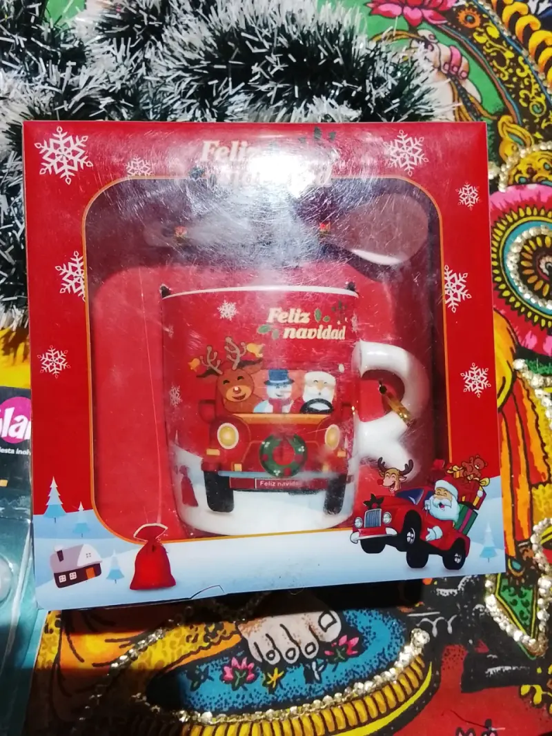 Tazón navideño con diseño de Santa Claus - 2