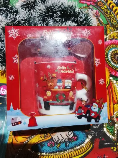 Tazón navideño con diseño de Santa Claus - miniatura 2