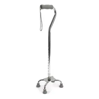 Bastón cuadrípode ajustable de aluminio